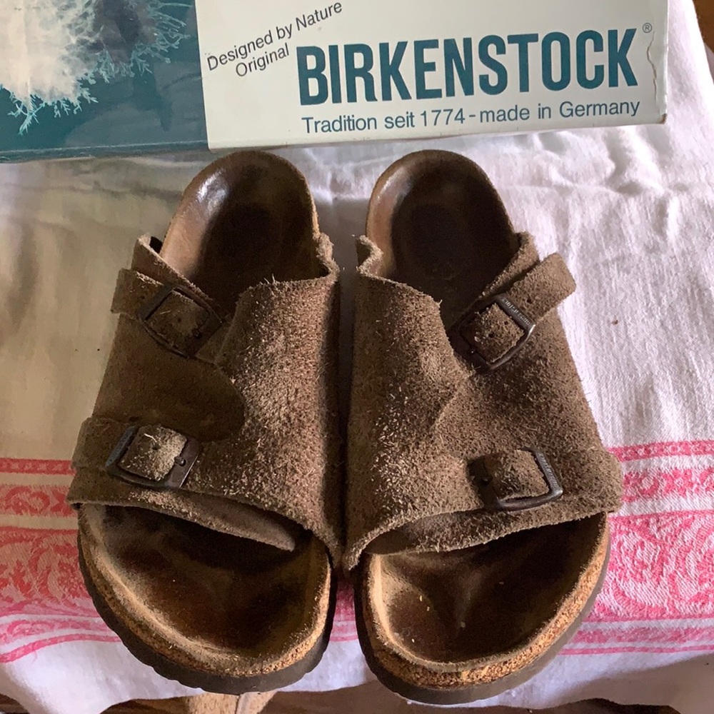 Vintage Birkenstock Suede Sandals 38